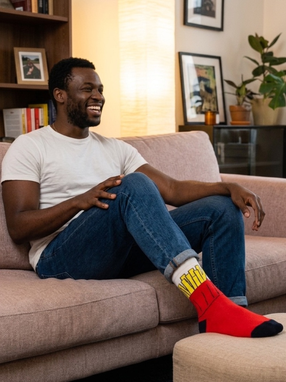 NWOT Fry-Day Vibes! Fun French Fry Novelty Crew Socks – Funky Fast Food Socks